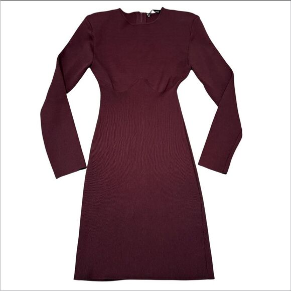 Zara Dresses & Skirts - ZARA Brown Maroon Sweater Dress Size M